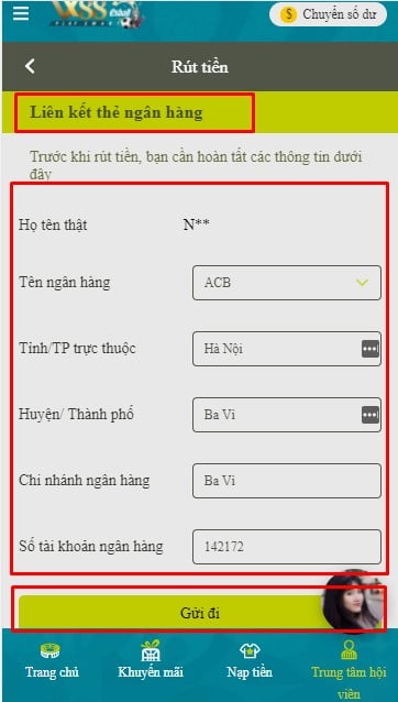Tạo mật khẩu rút tiền - B4