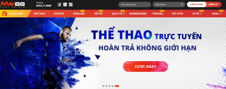 Không gian cá cược trực tuyến tại May88 Không gian cá cược trực tuyến tại May88