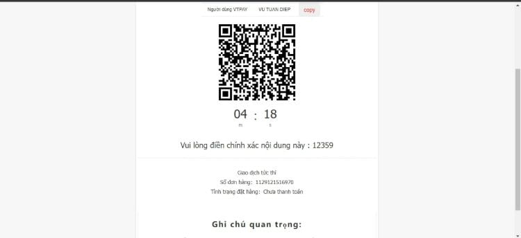 Khách hàng sau khi quét mã QR của EE88 thì phải kiểm tra tên chủ tài khoản có chính xác không nhé! Khách hàng sau khi quét mã QR của EE88 thì phải kiểm tra tên chủ tài khoản có chính xác không nhé!