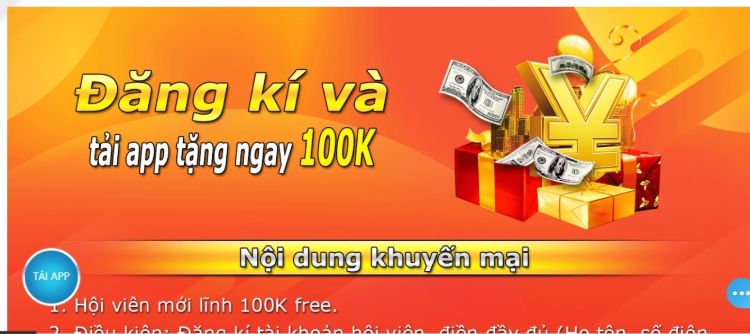 Đăng ký và tải app 123B để nhận ngay 100k miễn phí