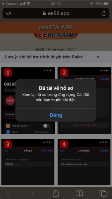 Cuối cùng khách hàng đã tải thành công ứng dụng EE88 Cuối cùng khách hàng đã tải thành công ứng dụng EE88