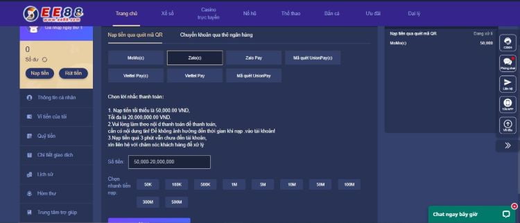 Ví điện tử Zalo Pay là lựa chọn mà khách hàng nên giao dịch tại EE88 Ví điện tử Zalo Pay là lựa chọn mà khách hàng nên giao dịch tại EE88