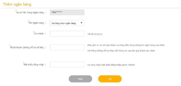 Cập nhật đầy đủ và chính xác thông tin ngân hàng tại 789bet Cập nhật đầy đủ và chính xác thông tin ngân hàng tại 789bet