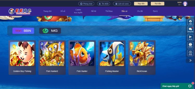 Số lượng trò chơi bắn cá của nhà cung cấp BBIN tại EE88 Số lượng trò chơi bắn cá của nhà cung cấp BBIN tại EE88
