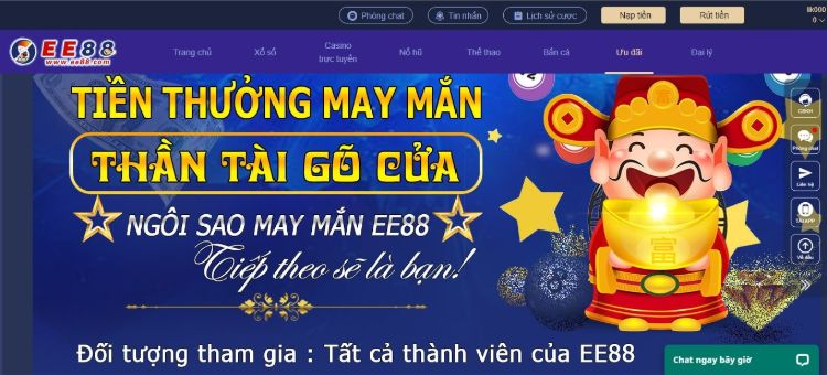 Thần tài EE88 gõ cửa nhận thưởng độc quyền Thần tài EE88 gõ cửa nhận thưởng độc quyền