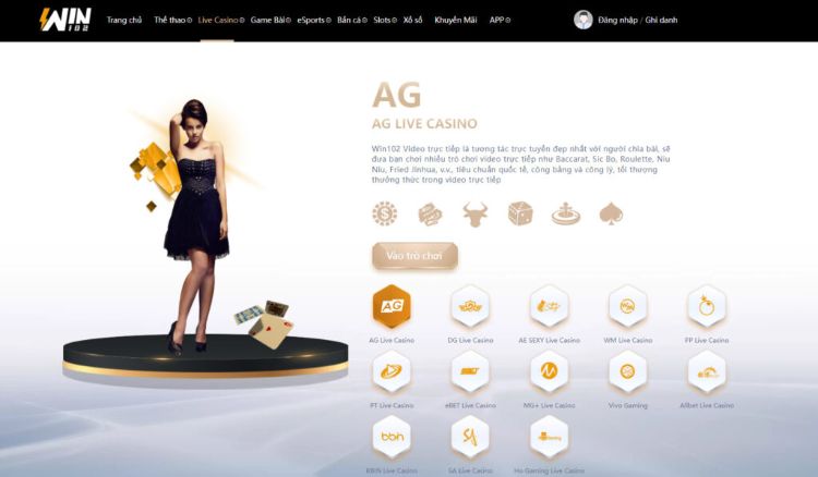Sảnh Casino trực tuyến đang chờ đợi người chơi khám phá với nhiều cái tên nổi tiếng như AG, DG, AE, WM, PP, PT,...kèm theo các dealer nữ xinh xắn bốc lửa Sảnh Casino trực tuyến đang chờ đợi người chơi khám phá với nhiều cái tên nổi tiếng như AG, DG, AE, WM, PP, PT,...kèm theo các dealer nữ xinh xắn bốc lửa