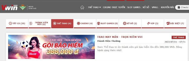 Vwin khuyến mãi chào mừng Thể thao 278% giá trị nạp Vwin khuyến mãi chào mừng Thể thao 278% giá trị nạp