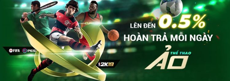 Hoàn trả Thể thao ảo mỗi ngày lên đến 0,5% Hoàn trả Thể thao ảo mỗi ngày lên đến 0,5%