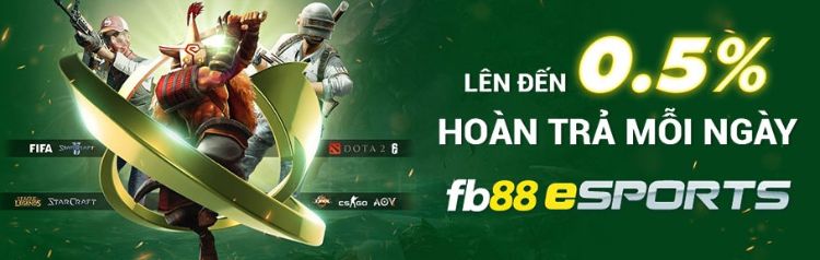 FB88 esports hoàn trả tối đa 0,5% mỗi ngày FB88 esports hoàn trả tối đa 0,5% mỗi ngày