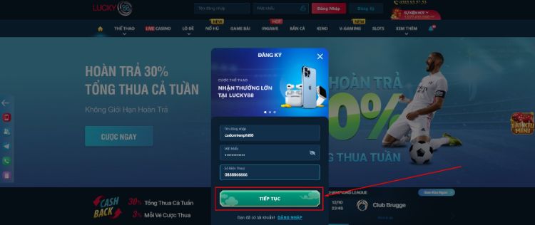 Kiểm tra lại thông tin và ấn Đăng ký Kiểm tra lại thông tin và ấn Đăng ký
