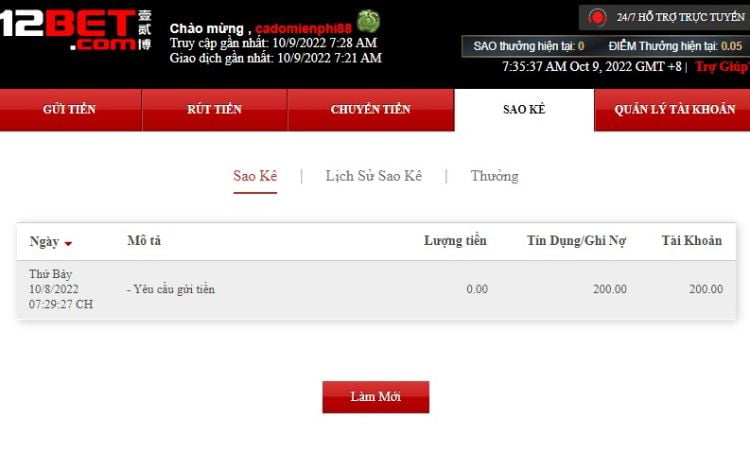 Bạn có thể kiểm tra trạng thái giao dịch bằng cách ấn Sao kê Bạn có thể kiểm tra trạng thái giao dịch bằng cách ấn Sao kê